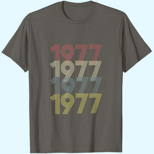 44 Year Old Birthday Gift Tee 1977 Birthday Shirt Vintage T Shirt