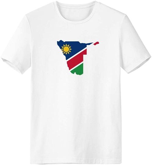 The Republic of Namibia Africa Map T-Shirt Workwear Pocket Short Sleeve Sport Clothing
