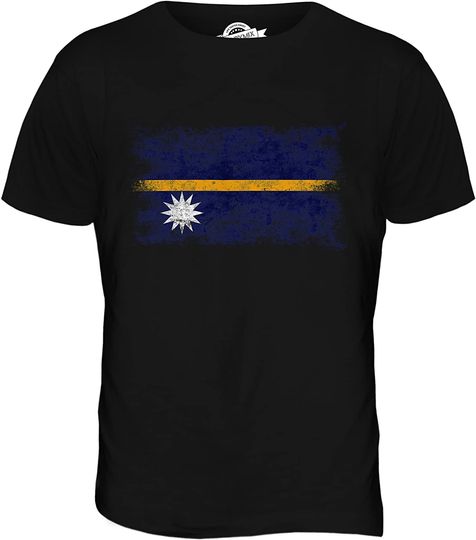 CandyMix Men's Nauru Distressed Flag T Shirt