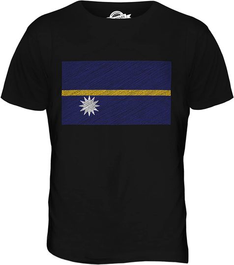 CandyMix Men's Nauru Scribble Flag T Shirt