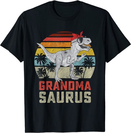 Grandmasaurus T Rex Dinosaur, Saurus Family Matching T-Shirt