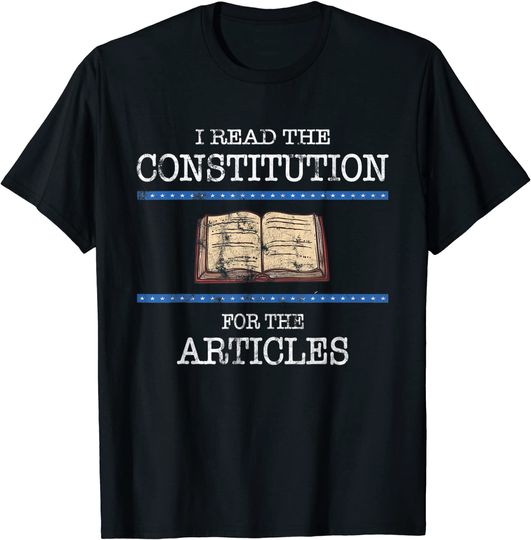 History Teachers Read the Constitution Distressed T Shirt