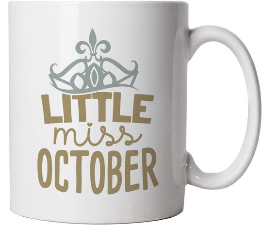 Little Miss October Happy Birthday Mug