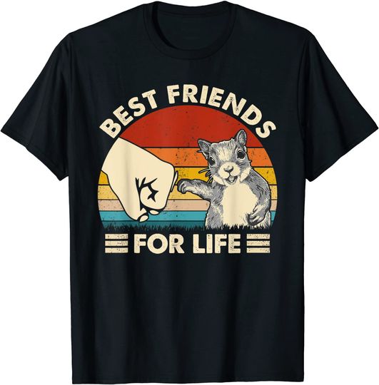 Squirrel Best Friend For Life Fist Bump T-Shirt