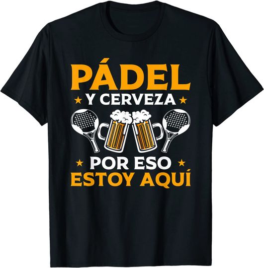 Camiseta Pádel y Cerveza para Hombre