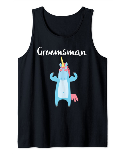 Groomsman Unicorn Outfit Bachelor Party Tank Top