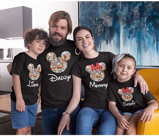 Matching Family Disney All Characters Vacation Custom T Shirt
