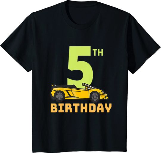 Convertible Car 5th Birthday T-Shirt