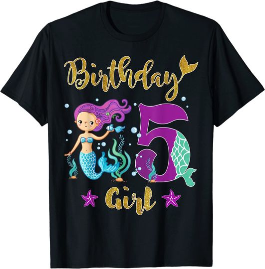 Mermaid 5th Birthday T-Shirt