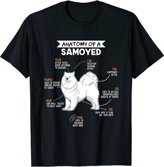 Anatomy Of A Samoyed Dog T-Shirt