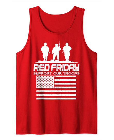 Remember Everyone Deployed Support Our Troops - Red Friday Tank Top