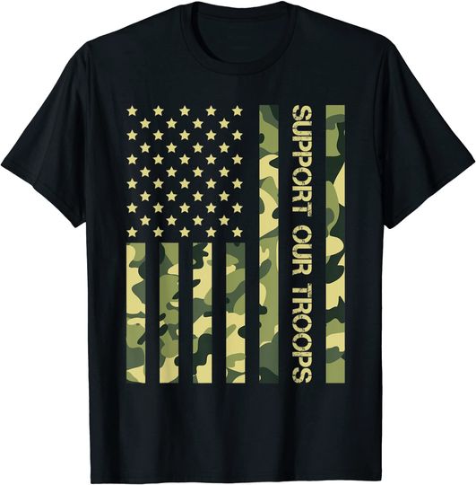 Support our Troops American Flag Shirt T-Shirt