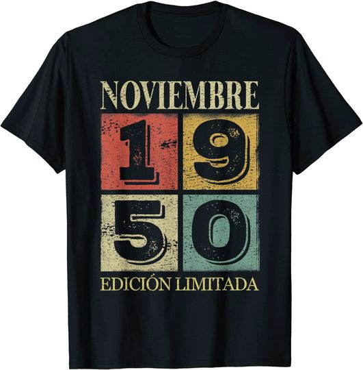 Camiseta Retro Cumpleaños Noviembre 1950 Unisex