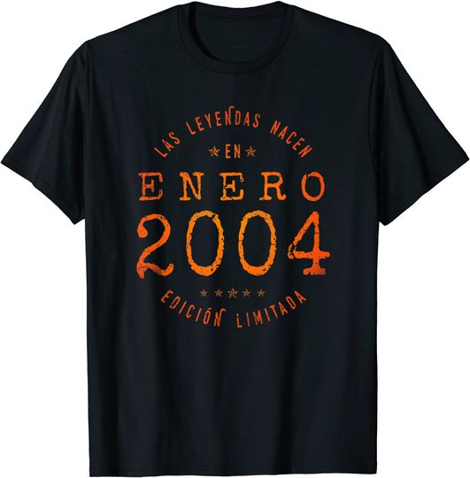 Camiseta Enero 2004 Cumpleaños Unisex