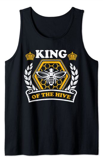 King Of The Hive Retro Bee Lover Beekeeper Tank Top