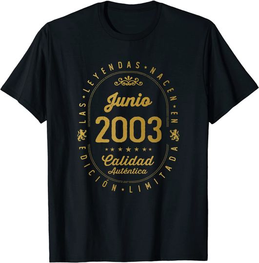 Camiseta Junio de 2003 Unisex