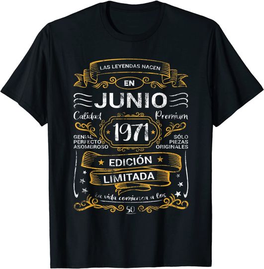 Camiseta Junio de 1971 Unisex