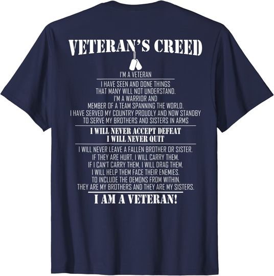 Veteran's creed I'm a veteran T-Shirt