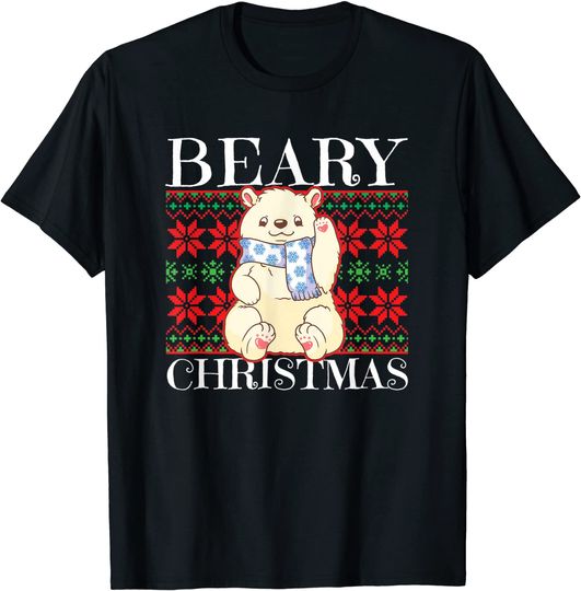 Beary Christmas Christmas Polar Bear Ugly Animal T-Shirt