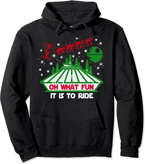 Oh What Fun It Is To Ride Christmas Galaxy Xmas Hoodie