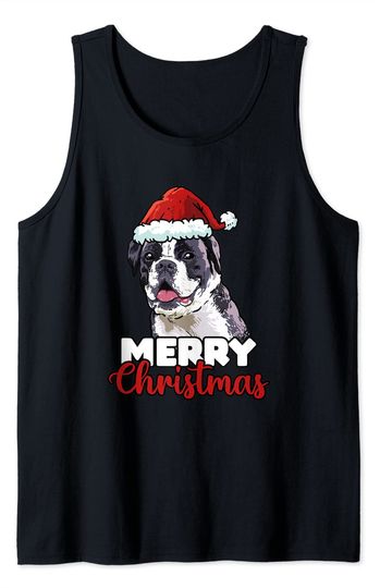 Boxer Dog Lovers Christmas Tank Top