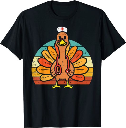 Turkey Nurse Stethoscope Thanksgiving NursesT-Shirt