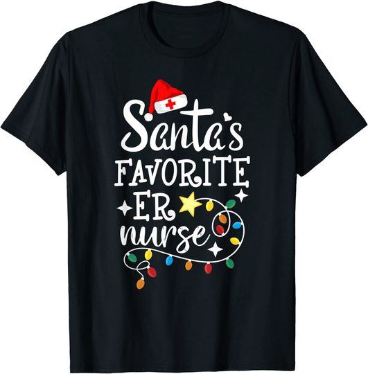Merry Christmas Nurse Crew Santa's Favorite T-Shirt
