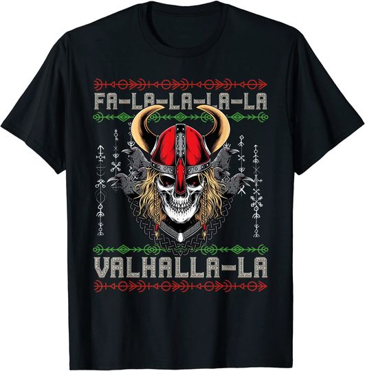Norse Viking Floki's Skull Crazy Viking Ugly Christmas T-Shirt