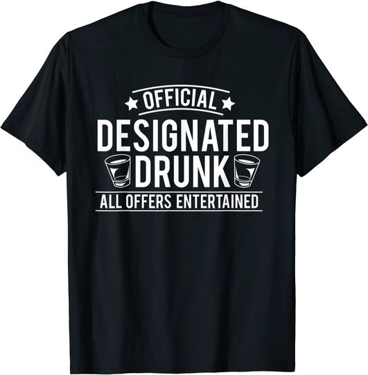 Funny Official Designated Drunk Drinking Buddy T-Shirt