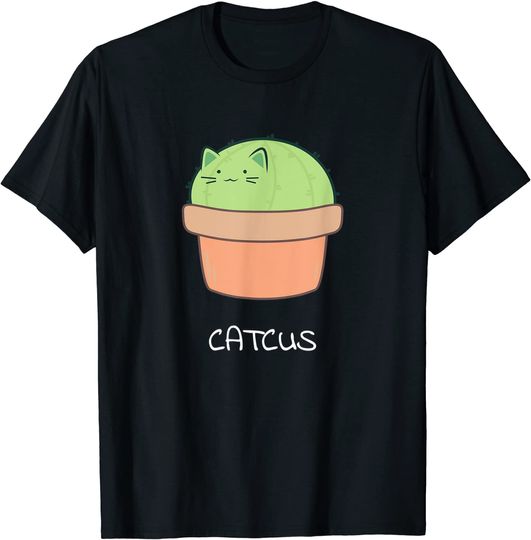 Catcus Funny Cute Cat Cactus Pun T-Shirt