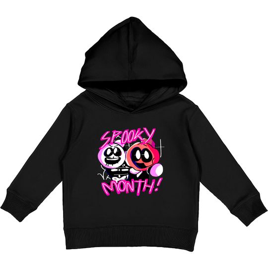 Spooky Month Fridays Games Night Funkin It's A Spooky Month Kids Pullover Hoodie