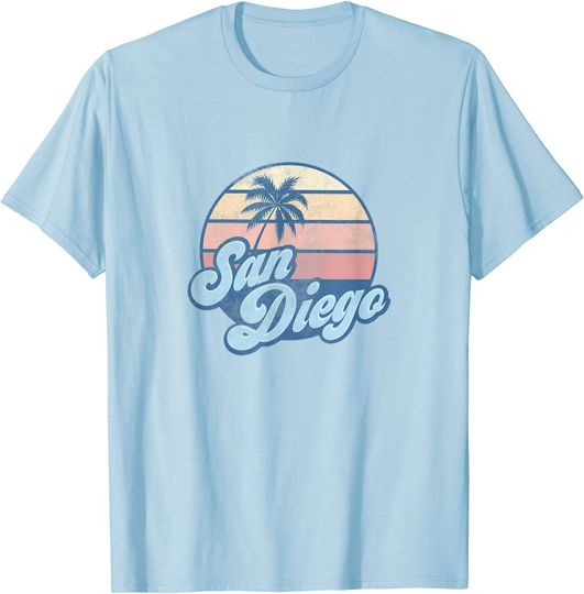 San Diego California Vintage 70s Retro Surfer T-Shirt