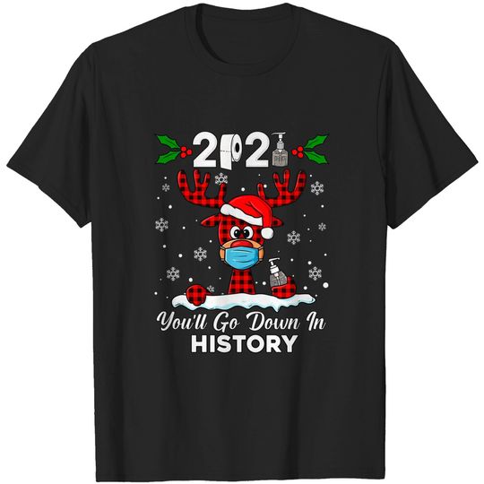 2021 Christmas Reindeer Funny Xmas T-Shirt