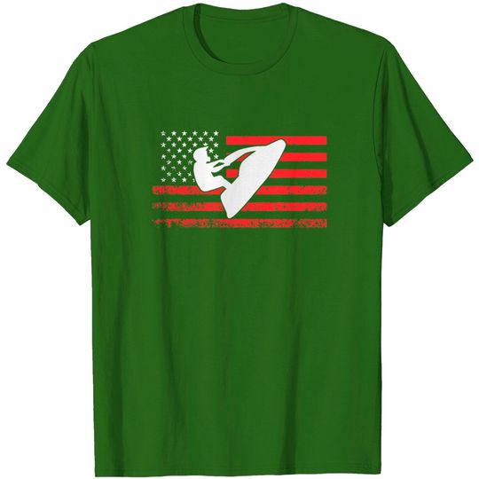 Jet Ski American Flag Skiing T-Shirt