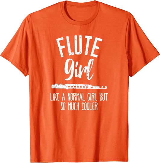 School Marching Band Funny Flute Girl T-Shirt