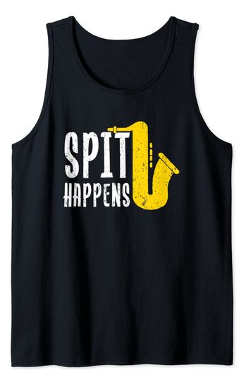 School Marching Band Funny Saxophone Tank Top