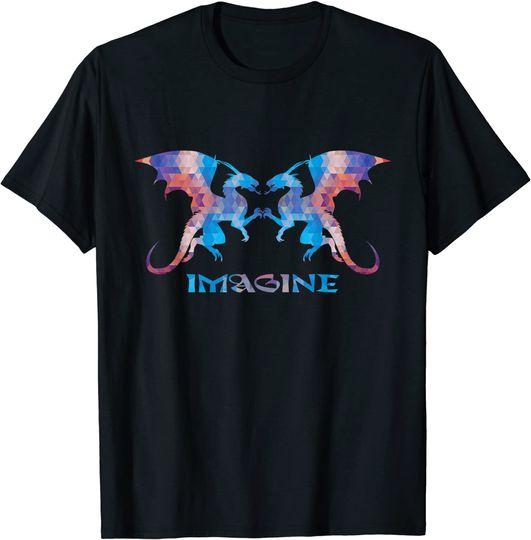 Wings Of Fire T-Shirt Fractal Fantasy Dragons - Imagine
