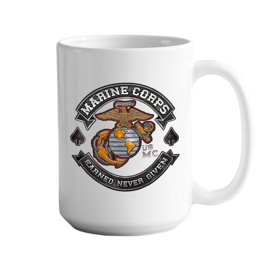 Marine Corps Coffee Mug Usmc Marine Corps Biker Mc Coffee Mug Mm2398