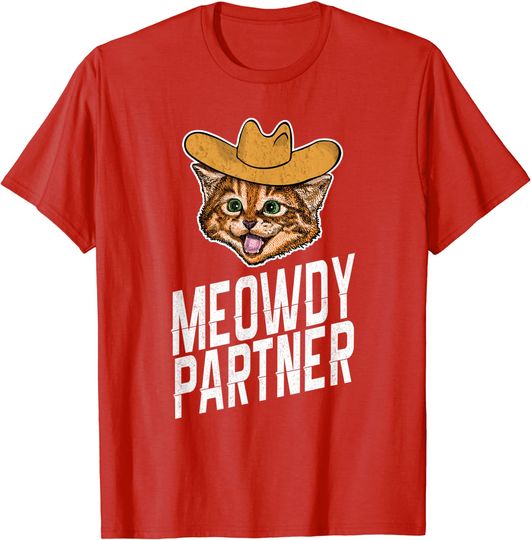 Cowboy Cat T-shirt Meowdy Partner, Howdy Cowboy Cat