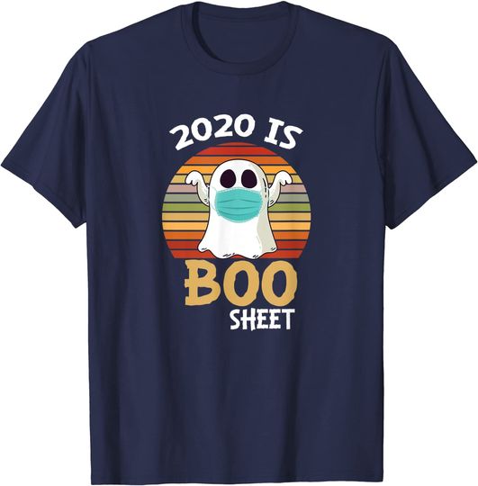 Ghost In Mask Shirt 2020 Is Boo Sheet Halloween Vintage T-Shirt