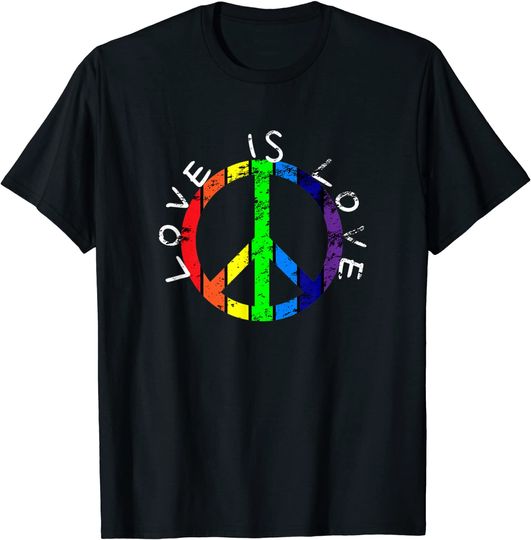 Bandera LGBT T-Shirt LGBTQ Peace Sign