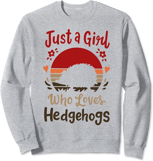 Hedgehog Just A Girl Who Loves Hedgehogs Sweatshirt