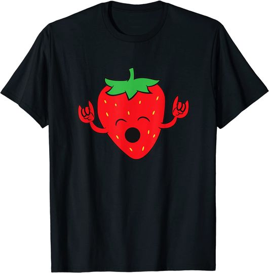 Strawberry Rock And Roll Rocking Strawberry T-Shirt
