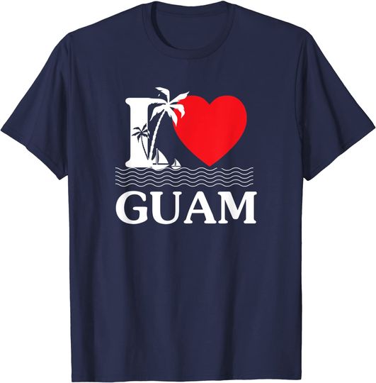 I Love Guam Heart T-Shirt