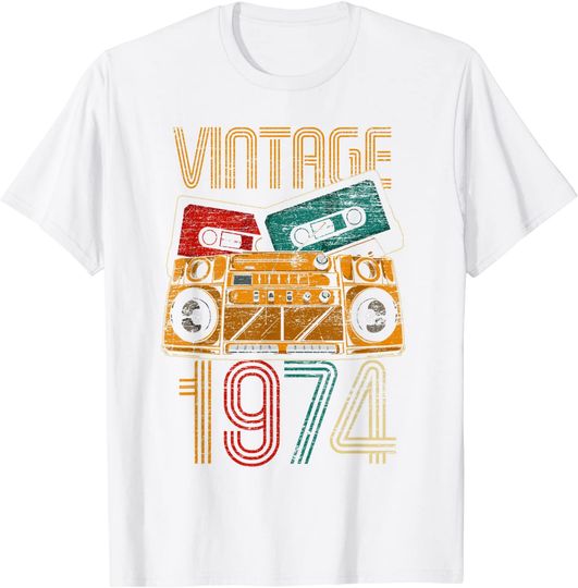 47th Birthday Gifts - Years Old Vintage 1974 T-Shirt