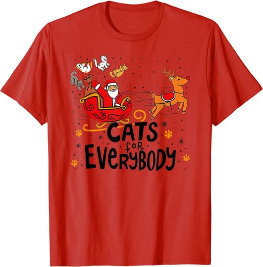 Cats For Everybody Santa Christmas T-Shirt