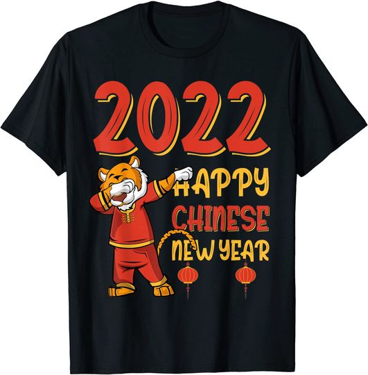 Happy Chinese New Year 2022 | 2022 Year Of The Tiger Dabbing T-Shirt
