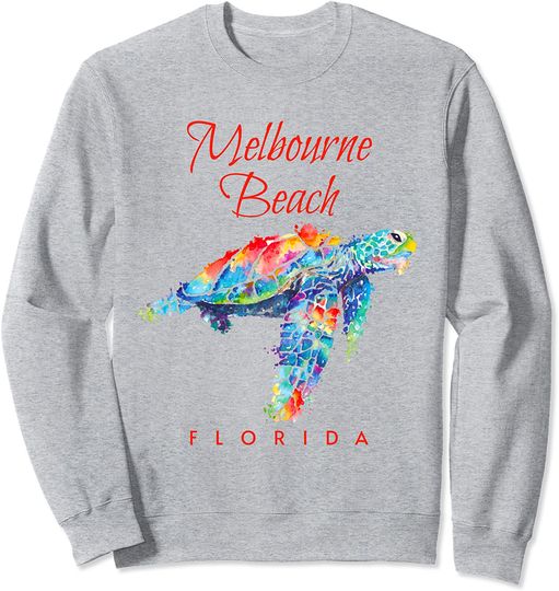 Sea Turtle Watercolor Sweatshirt Melbourne Beach Florida