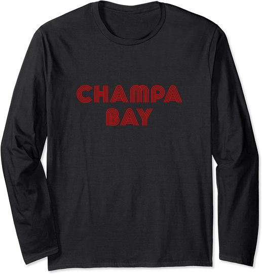 Champa Bay Long Sleeve Retro Style Champa Bay Football Hockey Championship Sports