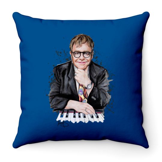Elton John Singer Art Pillows